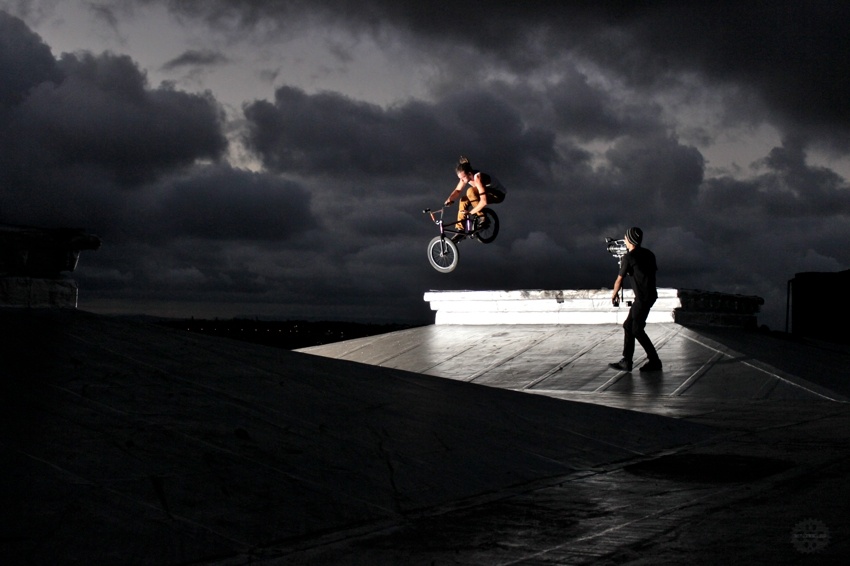 Tbog off a sweet sub box on a roof top in Durban. 