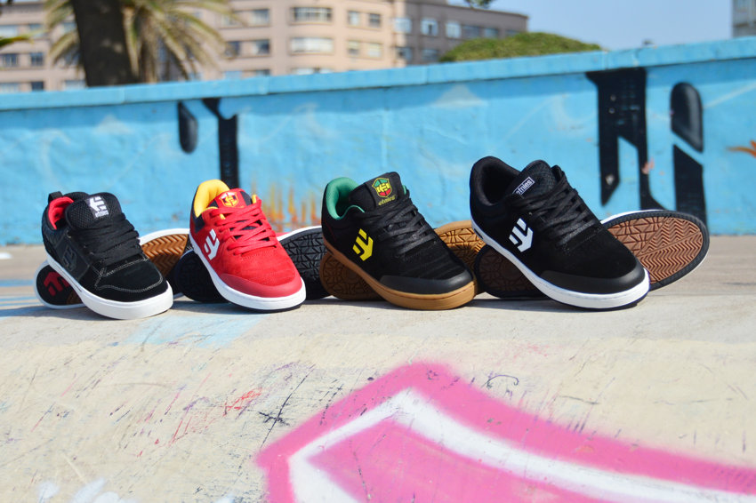 Etnies Brake(Left) and the range of Etnies Marana shoes now available at BMX Direct.