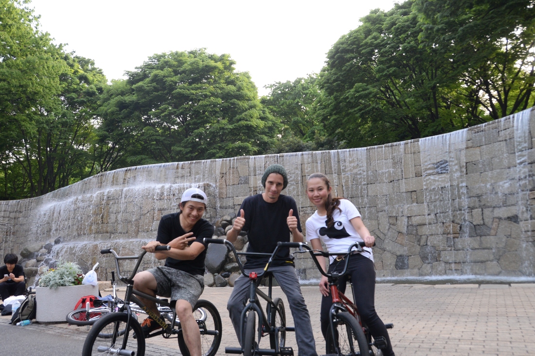 Friends Yuu (left) and Noriko. Great time riding and hanging out with these guys! 