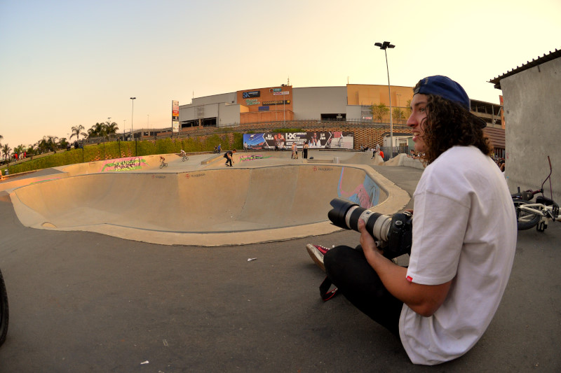 Brandon Blight with a watchful eye over the days events with a very big lens/