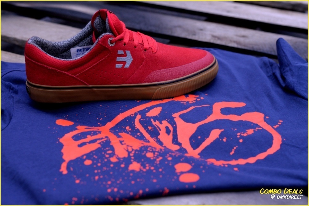 Add any Etnies Shoe* and any Etnies T-shirt to your Cart and get the T-shirt HALF PRICE.