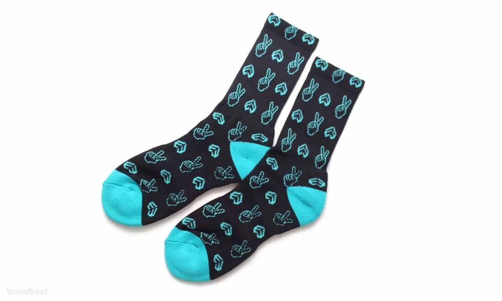 Eclat Peace Socks - Black/Teal