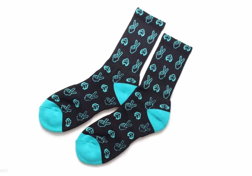 Eclat Peace Socks - Black/Teal